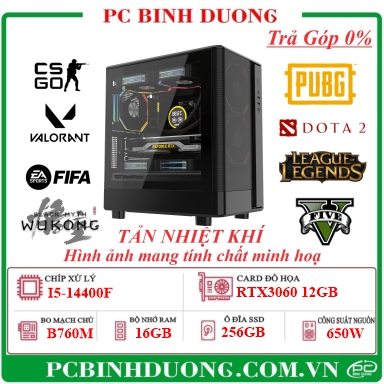 PC Gaming Max5C B760M/I5-14400F/16GB/256GB/RTX3060-12GB/650W